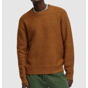 Mode of One Men's Relaxed-Fit Diagonal Texture Sweater French Vicuna Size L